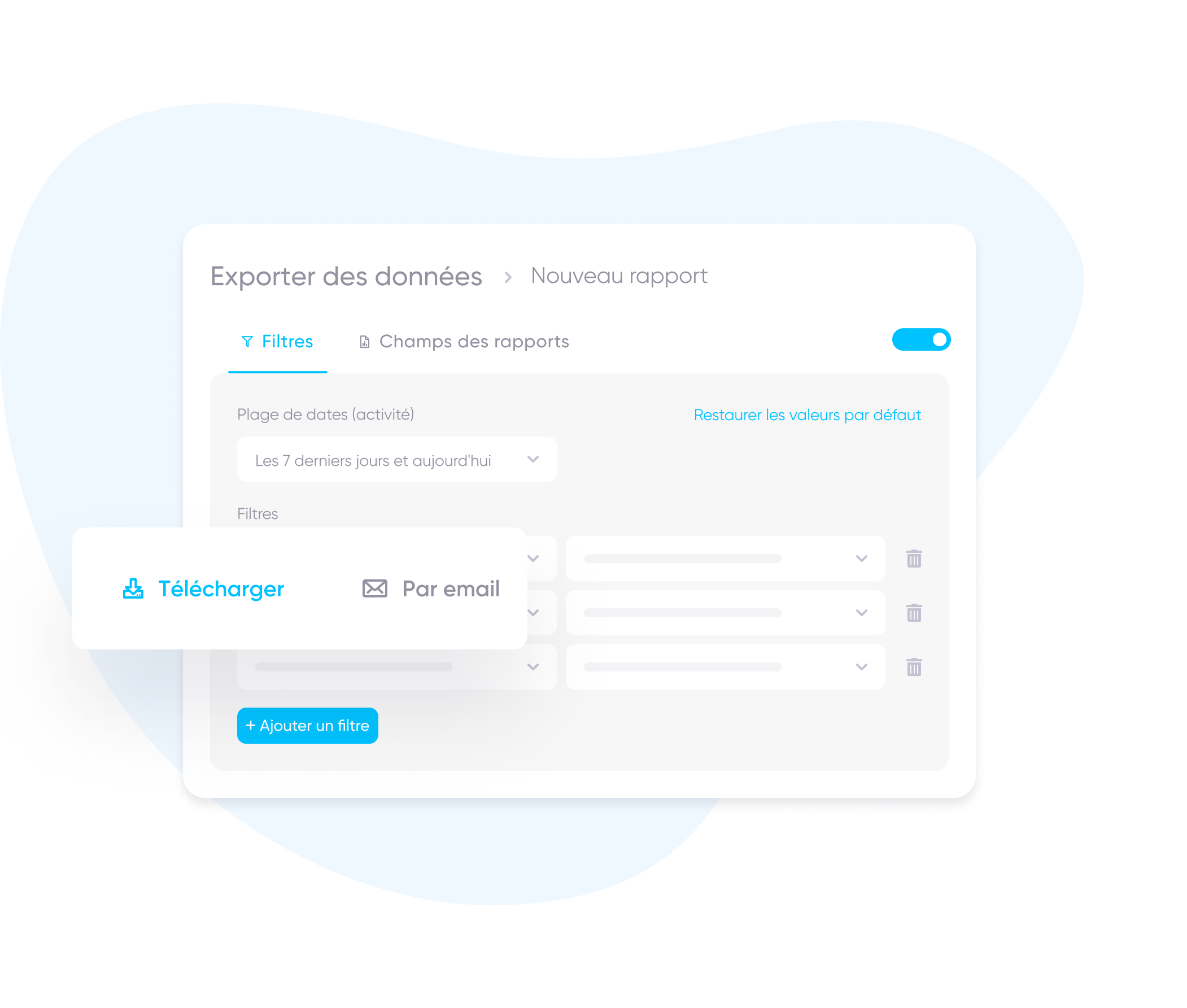 Tableau pour exporter les données